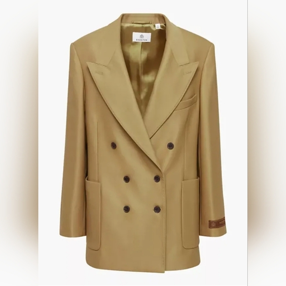 Babaton Highland Blazer in Caramelo Tan Size Large NWT - Picture 1 of 14